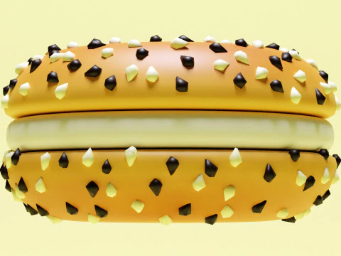 Emoji Bagel 001 3D Model