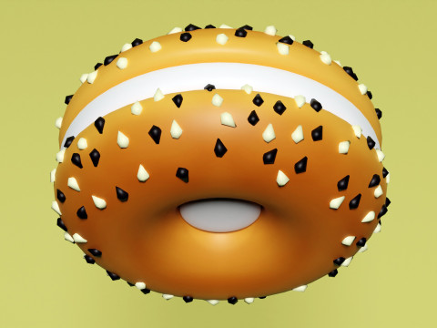 Emoji Bagel 001 3Dモデル
