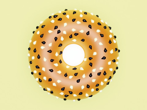 Emoji Bagel 001 3Dモデル