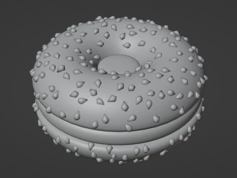 Emoji Bagel 001 3D Model