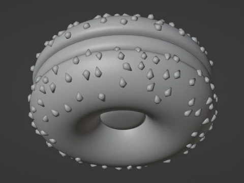 Emoji Bagel 001 3D Model