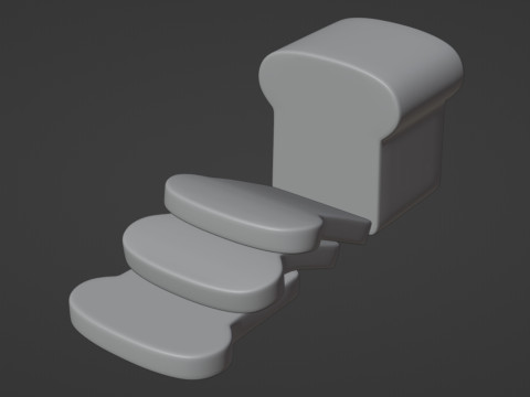 Emoji White Bread 001 Model 3D