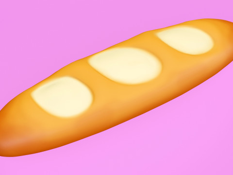 Emoji Baguette 001 Modelo 3D