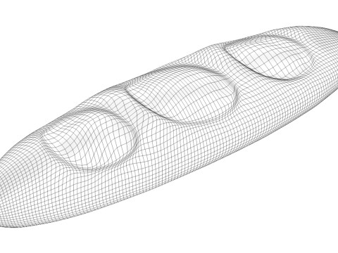 Emoji Baguette 001 3D Model
