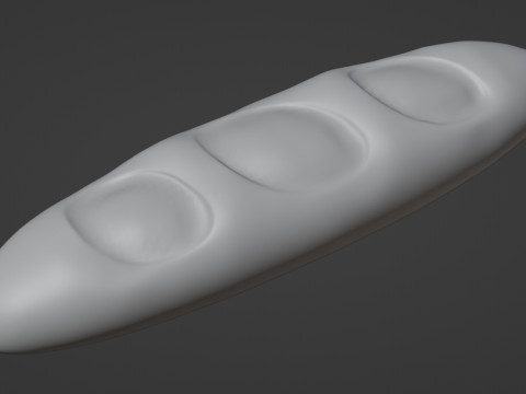 Emoji Baguette 001 3D Model