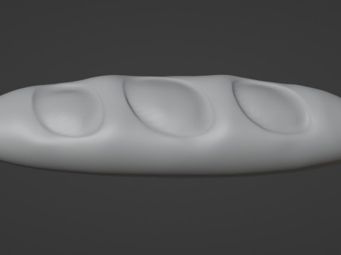 Emoji Baguette 001 3D Model