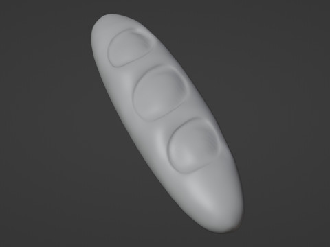 Emoji Baguette 001 3D Model