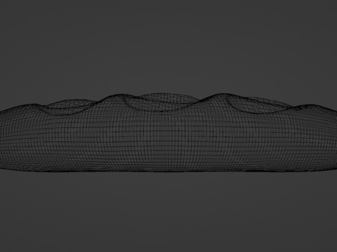 Emoji Baguette 001 3D Model