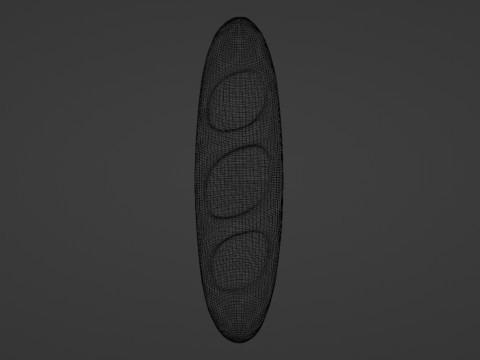Emoji Baguette 001 3D Model