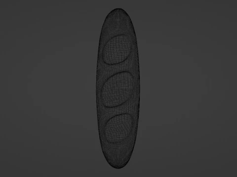 Emoji Baguette 001 3D Model