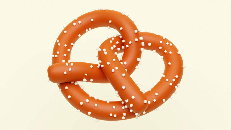 Emoji Pretzel 001 3D Model .c4d .max .obj .3ds .fbx .stl .blend 