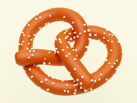 Emoji Pretzel 001 3Dモデル