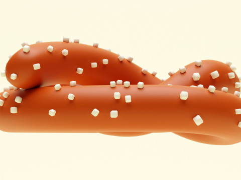 Emoji Pretzel 001 3D Model