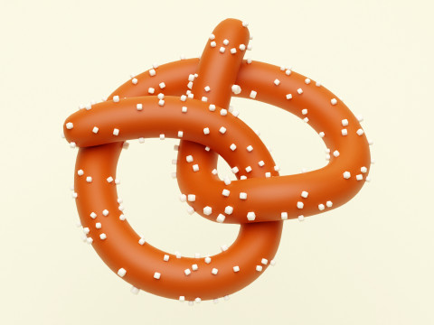 Emoji Pretzel 001 3D Model