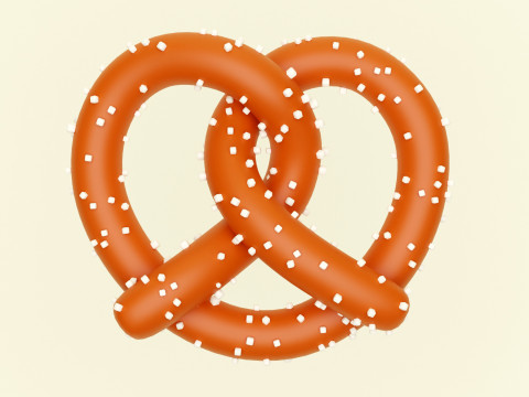 Emoji Pretzel 001 3D Model