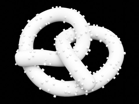 Emoji Pretzel 001 3D Model