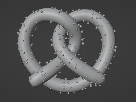 Emoji Pretzel 001 3D Model