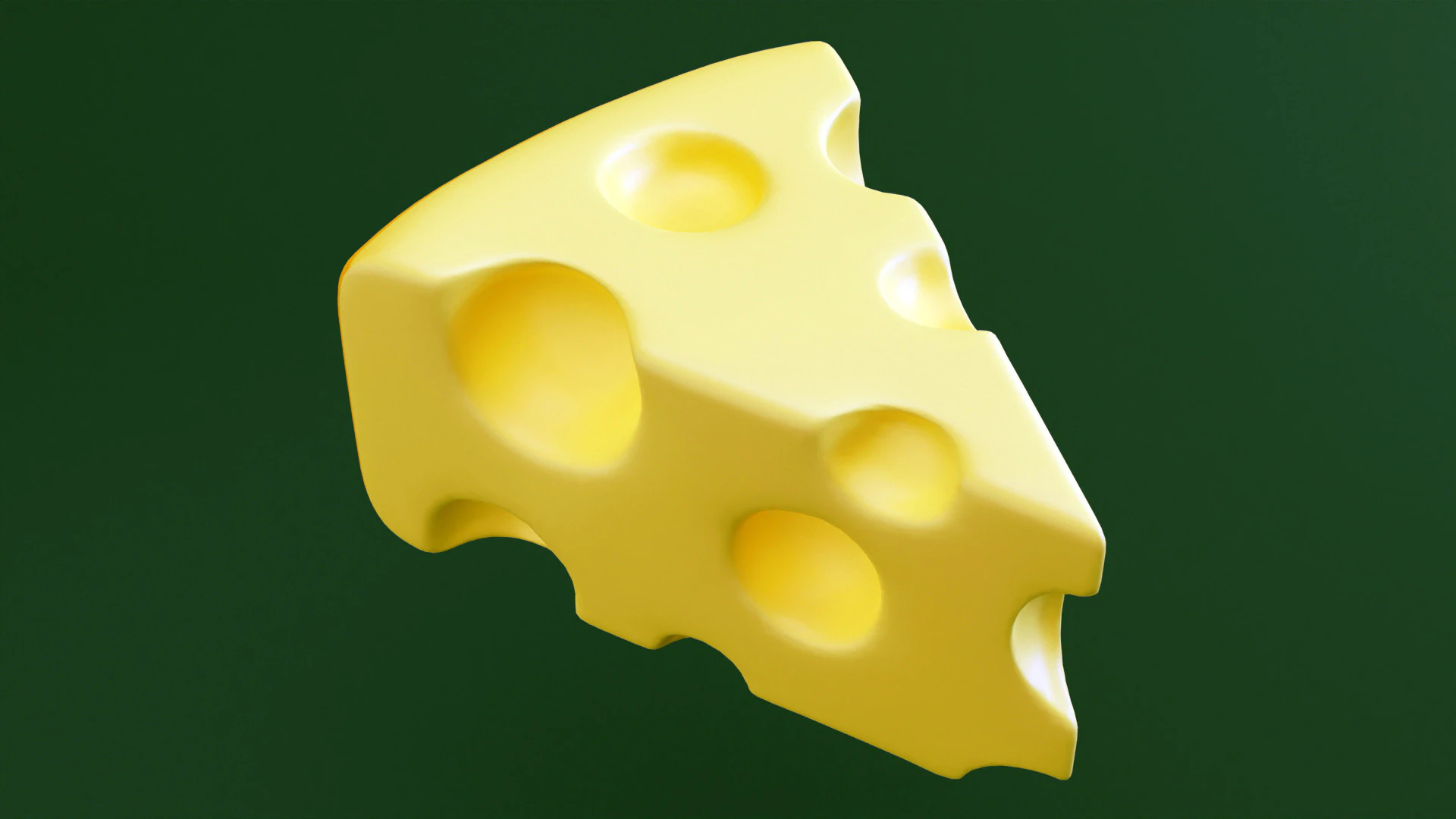 Emoji Cheese 001 3D Model .c4d .max .obj .3ds .fbx .stl .blend