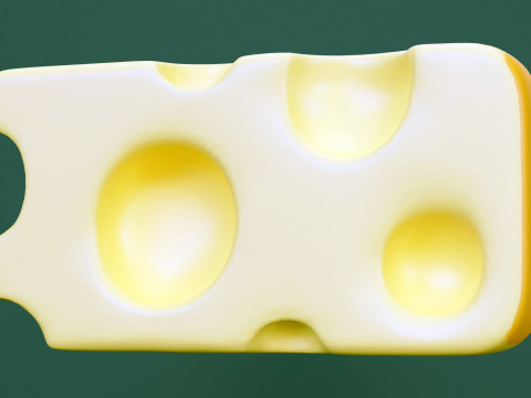 Emoji Cheese 001 3D Model