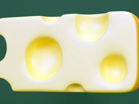 Emoji Cheese 001 3D Model