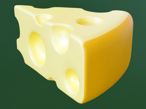 Emoji Cheese 001 3D Model