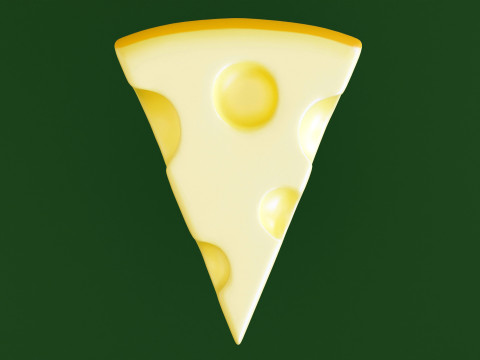 Emoji Cheese 001 3D Model