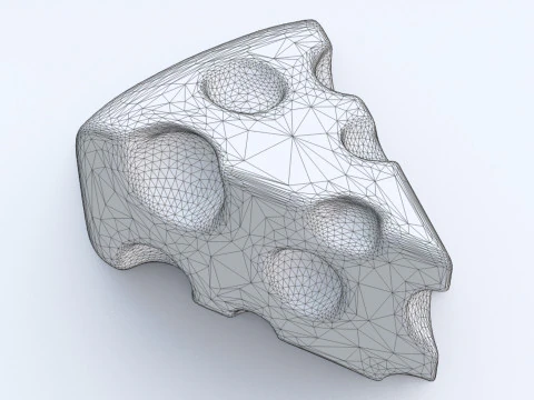 Emoji Cheese 001 3D Model