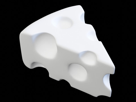 Emoji Cheese 001 3D Model