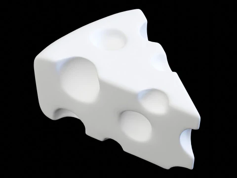 Emoji Cheese 001 3D Model