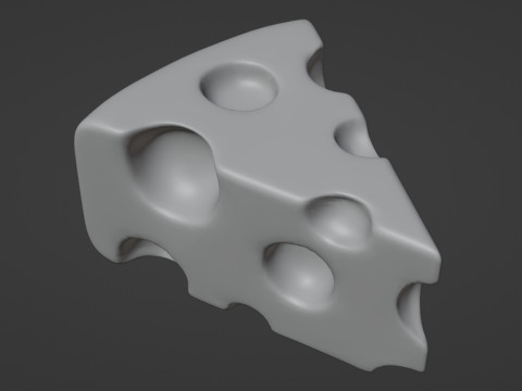 Emoji Cheese 001 3D Model