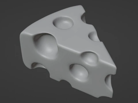 Emoji Cheese 001 3D Model