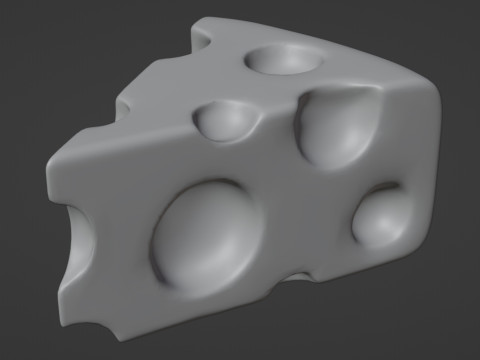 Emoji Cheese 001 3D Model