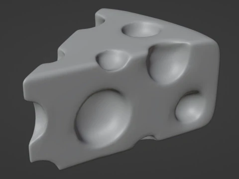 Emoji Cheese 001 3D Model