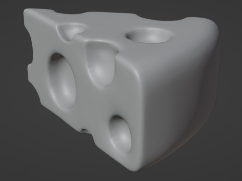 Emoji Cheese 001 3D Model