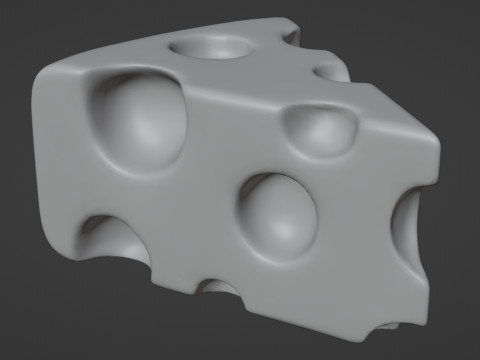 Emoji Cheese 001 3D Model