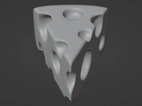 Emoji Cheese 001 3D Model