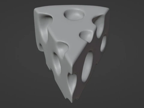 Emoji Cheese 001 3D Model