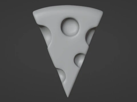 Emoji Cheese 001 3D Model