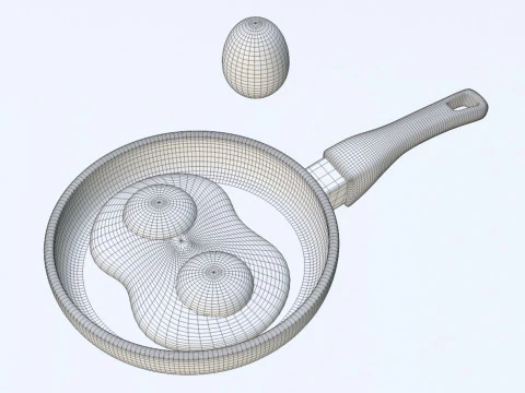 Emoji Ovo e Ovo Frito 001 Modelo 3D