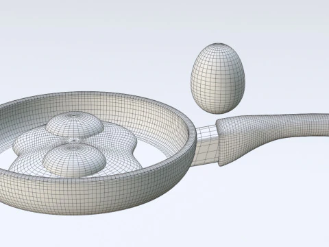 Emoji Ovo e Ovo Frito 001 Modelo 3D