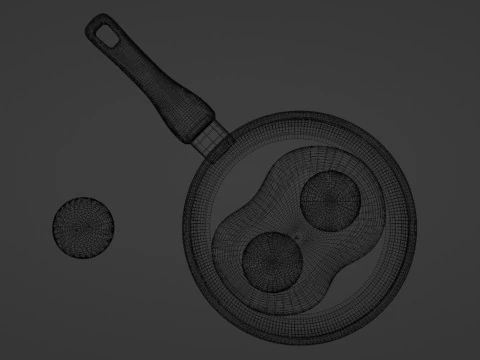 Emoji Ovo e Ovo Frito 001 Modelo 3D