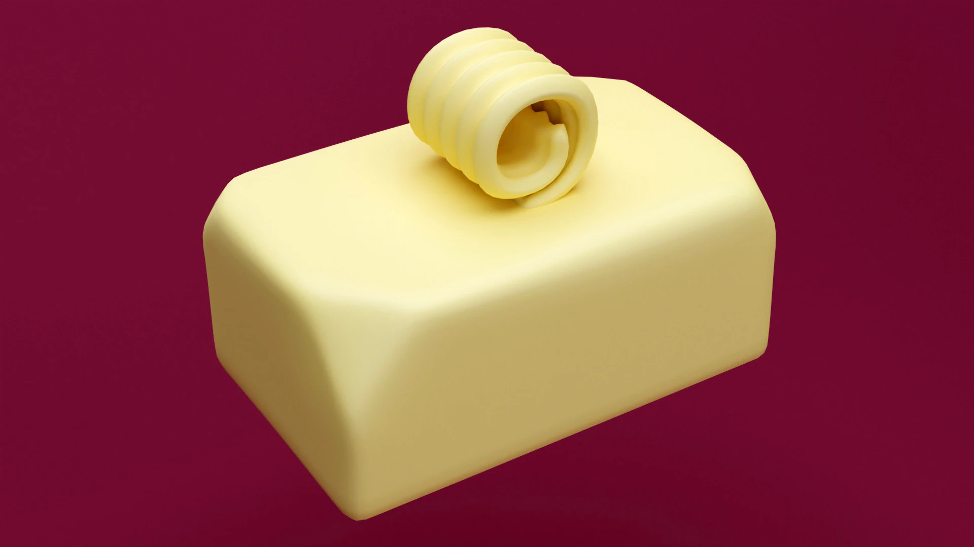 Emoji Butter 001 3D Model .c4d .max .obj .3ds .fbx .stl .blend 