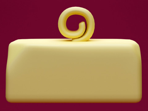 Emoji Butter 001 3Dモデル