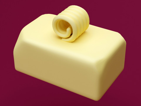 Emoji Butter 001 3Dモデル