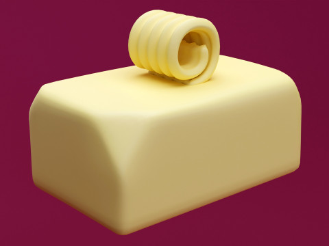 Emoji Butter 001 3Dモデル