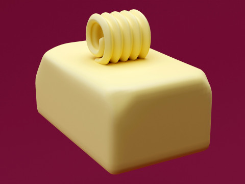 Emoji Butter 001 3Dモデル