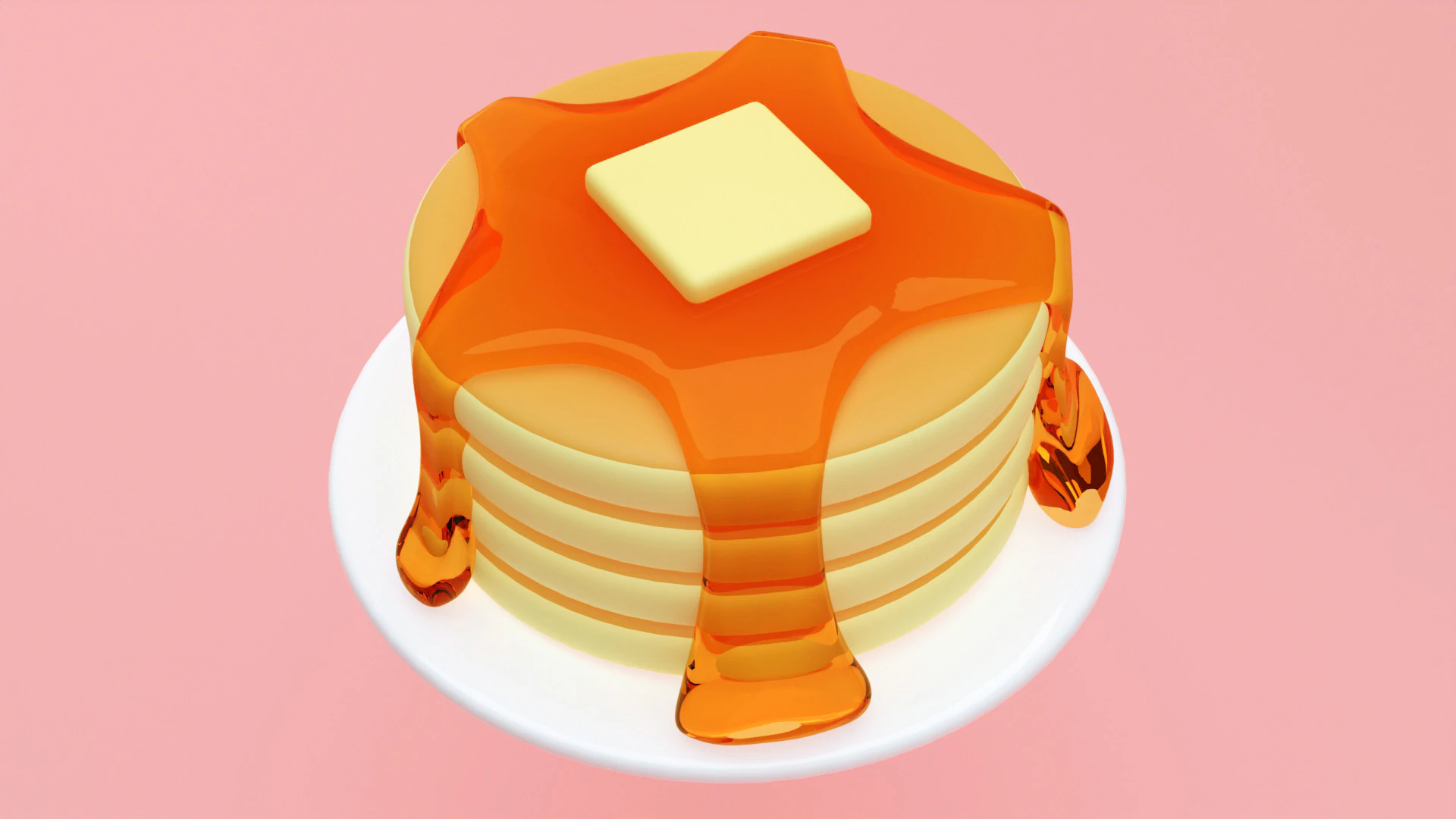 Emoji Pancake 001 3D Model .c4d .max .obj .3ds .fbx .stl .blend 