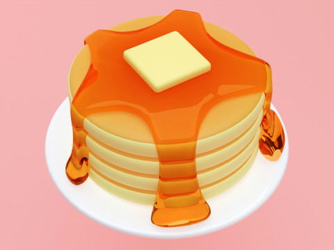 Emoji Pancake 001 3Dモデル