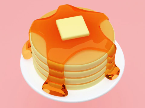Emoji Pancake 001 3D Model