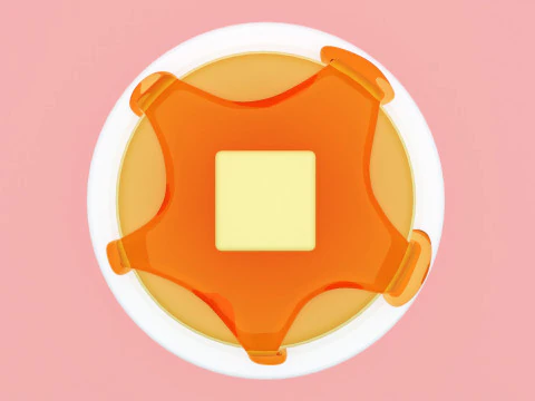 Emoji Pancake 001 3D Model